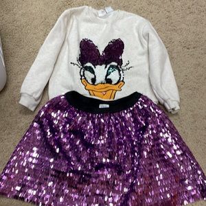 zara kids sweatshirts and skirt